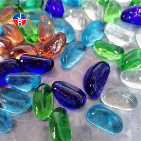 厂家供应异形腰果石挖宝石 考古玩具填充玻璃扁珠 不规则 玻璃珠